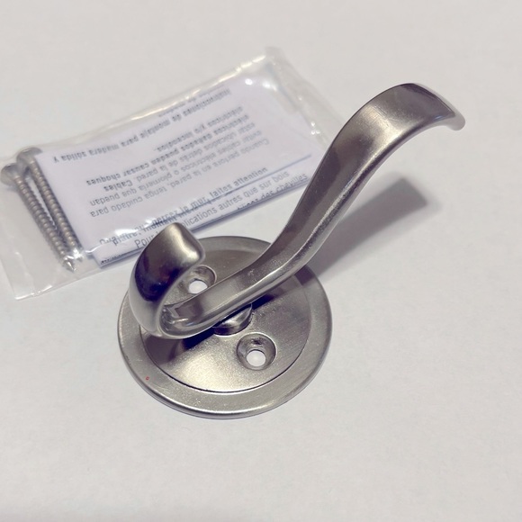 Franklin Brass Coat And Hat Hook With Round Base In Satin Nickel, 5 for Pack - Picture 2 of 7